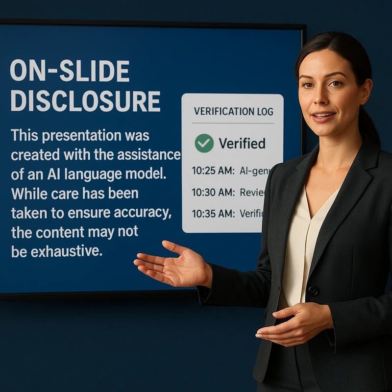 AI-generated presentation disclosure: build trust fast