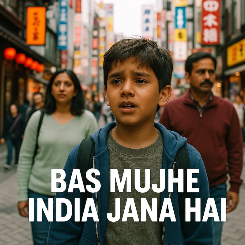 Bas mujhe India jana hai video: Kid's Home Longing Viral