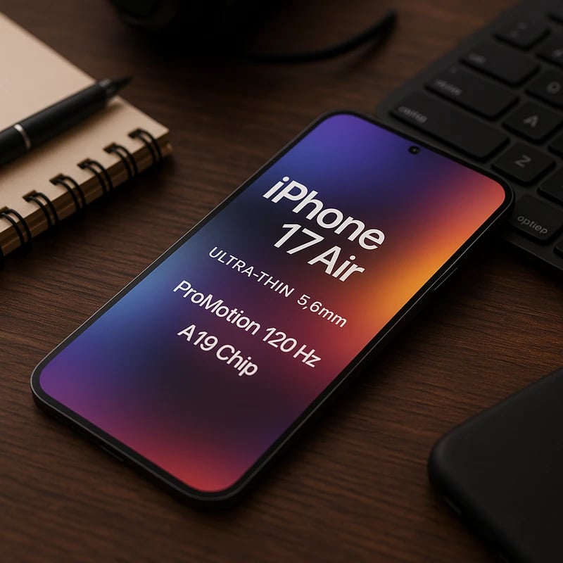 iPhone 17 Onthuld: Air 5,6 mm, Pro Motion, A19-chip