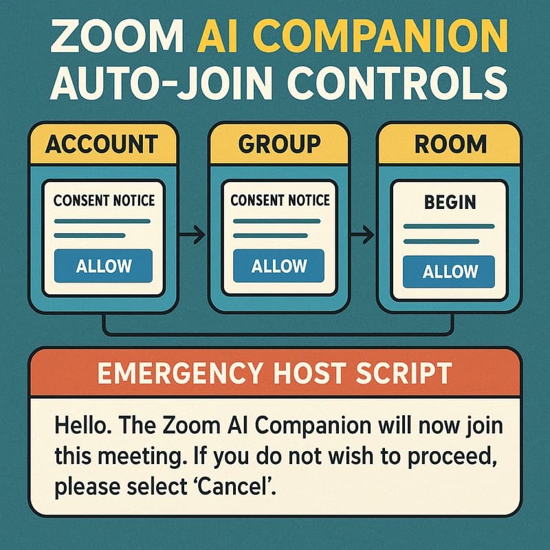 Disable Zoom AI Companion auto join with admin controls
