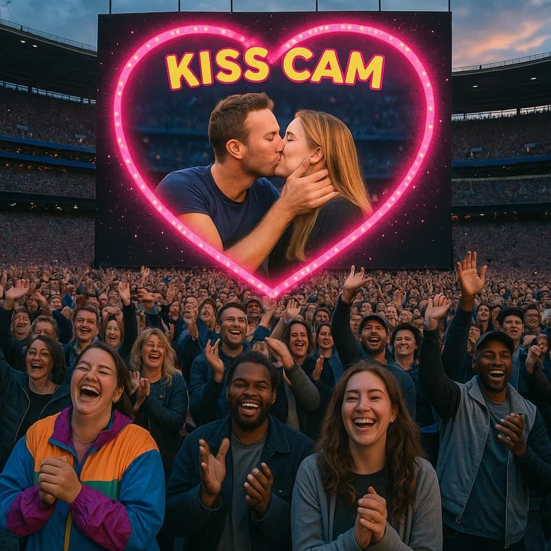 Coldplay kiss cam Moment Goes Viral: Crowd Magic Appears