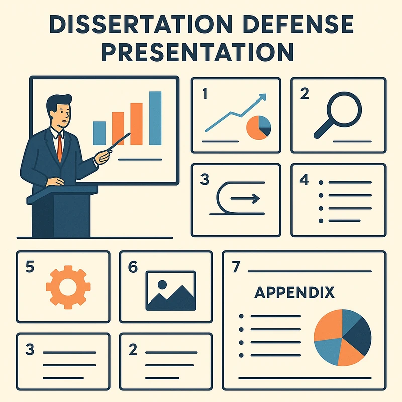 Dissertation-Verteidigungspräsentation: 7–10 Folien mit Tiefgang