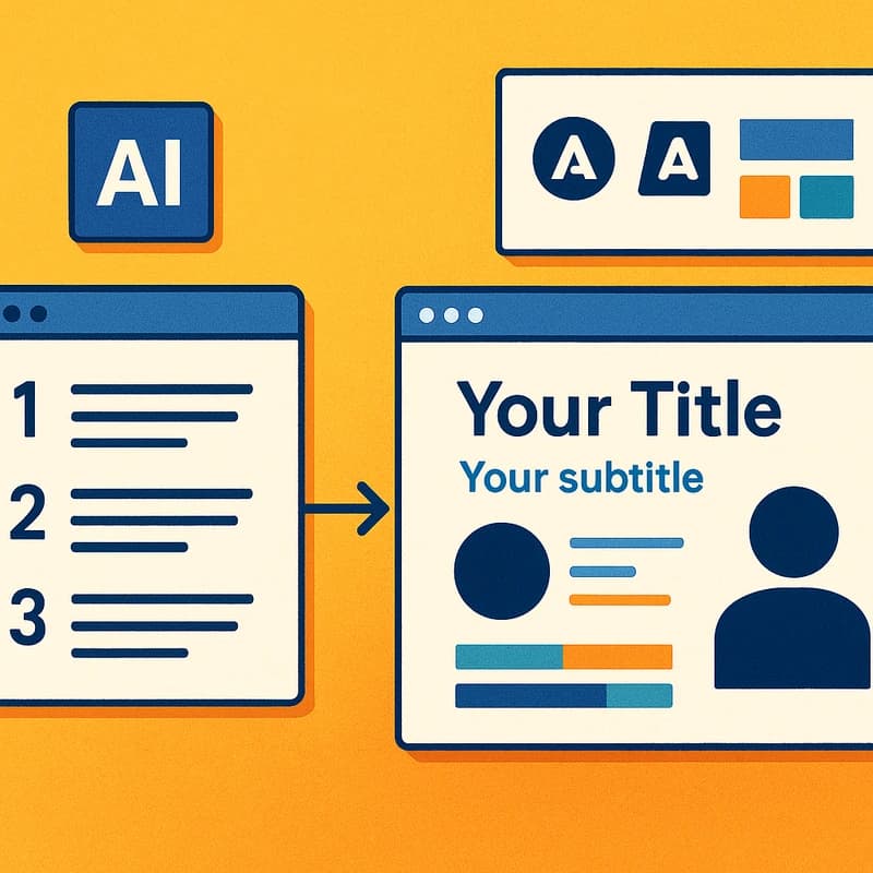Розкладка презентації зі штучним інтелектом: слайди головного бренду за 60 хвилин