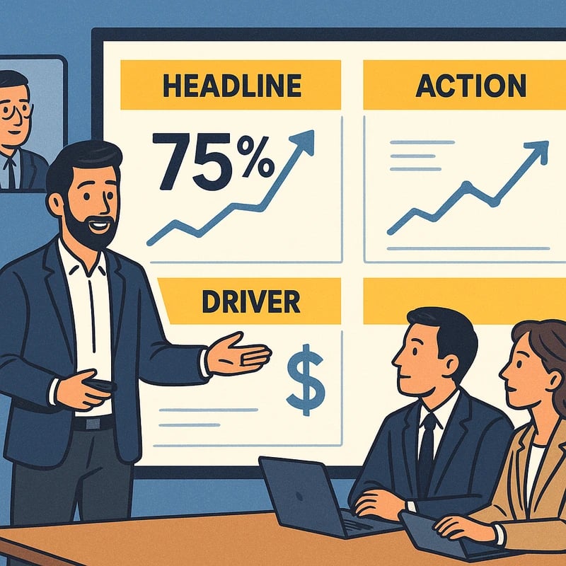 Esitä tekniset tiedot ei-teknisille johtajille: 3 diaa