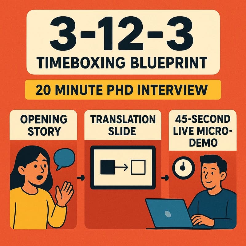 20 Minute PhD Interview Presentation: 3-12-3 Blueprint