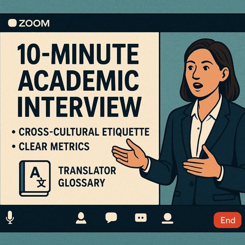 Prezentare de interviu academic de 10 minute: clară, impactantă