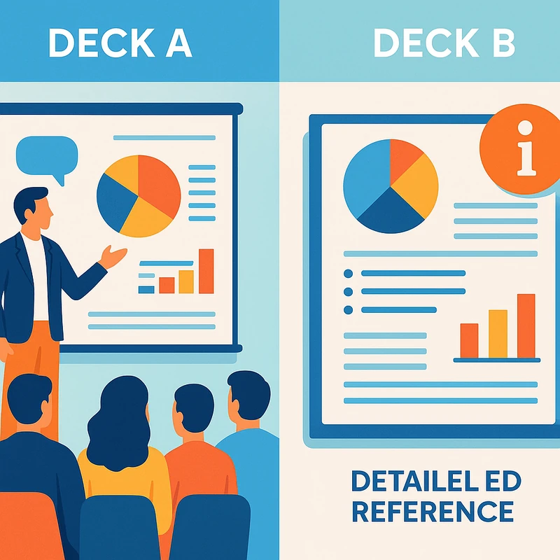 Master a 3-hour presentation with a two-deck system