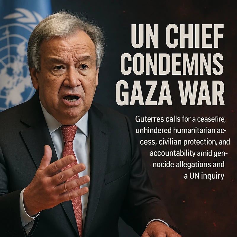 YK:n pääsihteeri tuomitsee Gazan sodan: kiireellisiä kehotuksia tulitauosta